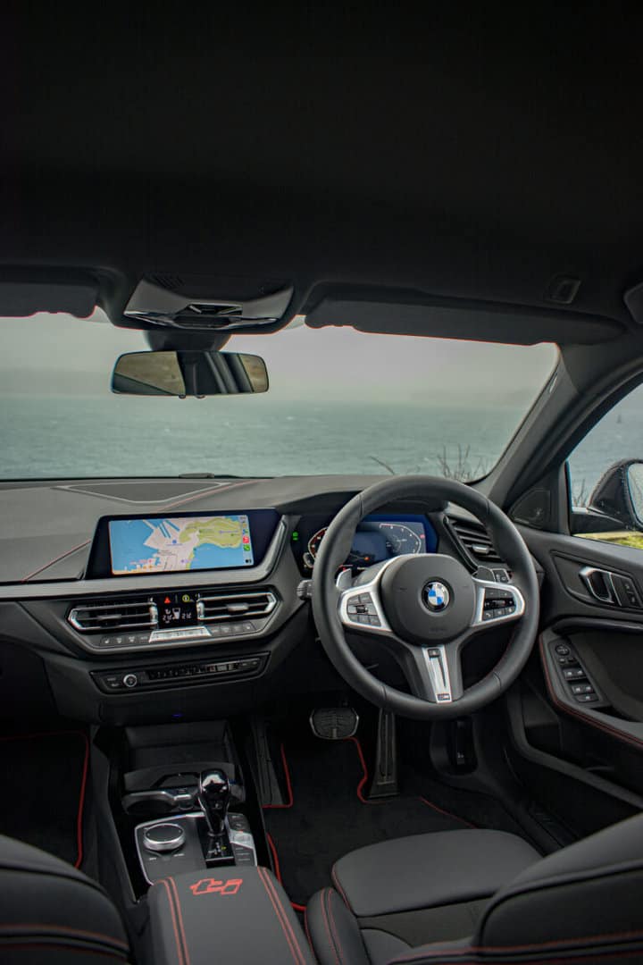 Interior cabin space in the BMW 128ti.